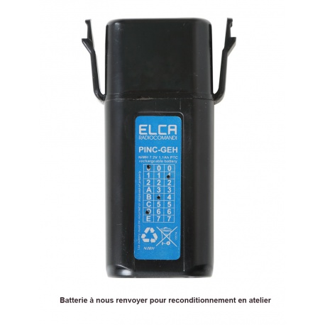 Reconditionnement ELCA PINC-GEH Batterie 7.2V NiMh