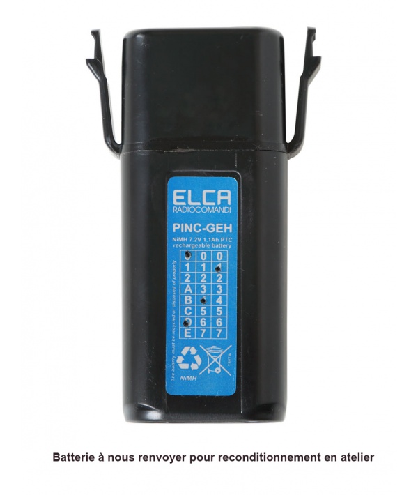  Commande de grue &gt; Reconditionnement ELCA PINC-GEH Batterie 7.2V NiMh