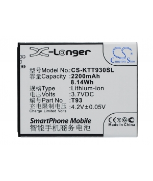 3.7V 2.2Ah Li-ion battery for K-Touch T93