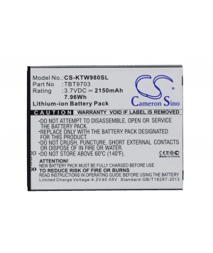3.7V 2.15Ah Li-ion battery for K-Touch KIS 3