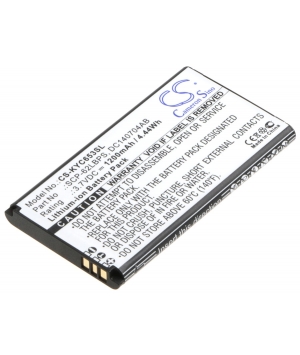 3.7V 1.2Ah Li-ion battery for Kyocera C6530