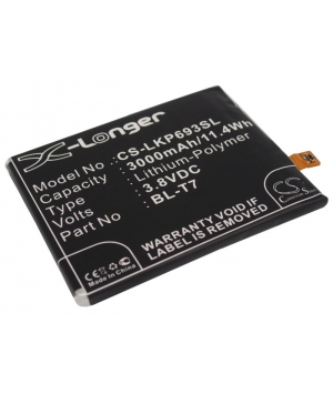 Batteria 3.8V 3Ah LiPo per LG D800