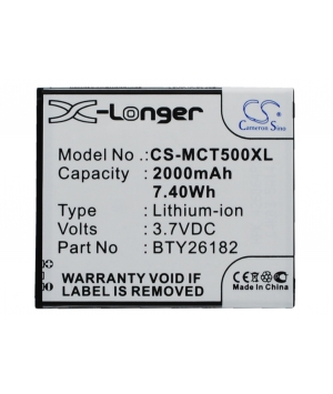 3.7V 2Ah Li-ion battery for Mobistel Cynus T5 3.7V 2Ah Li-ion battery for Mobistel Cynus T5