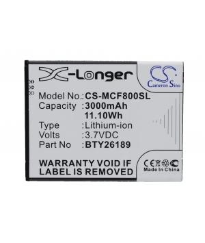3.7V 3Ah Li-ion battery for Mobistel Cynus F8