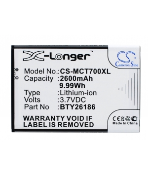 3.7V 2.6Ah Li-ion battery for Mobistel Cynus T7