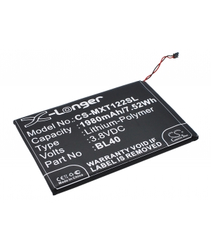 Battery 3.8V 1.98Ah LiPo BL40 for Motorola Moto E