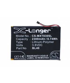 Battery 3.8V 2.3Ah LiPo EL40 for Motorola XT830C