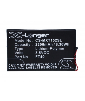 Battery 3.8V 2.2Ah LiPo ET40 for Motorola XT1528