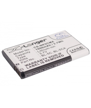 Batterie 3.7V 1Ah Li-ion pour Nokia 1100 type BL-5C