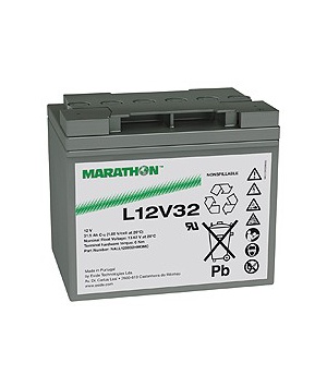 12V 32Ah maratón L12V32 AGM batería de plomo