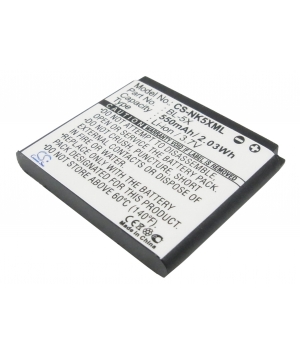 3.7V 0.55Ah Li-ion battery for Nokia 8800