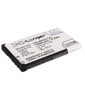 3.7V 1.2Ah Li-ion battery for Nokia 5220 3.7V 1.2Ah Li-ion battery for Nokia 5220