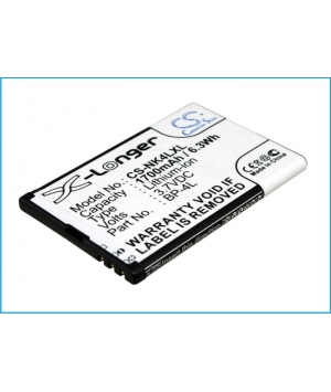 3.7V 1.7Ah Li-ion battery for Nokia 6760 Slide