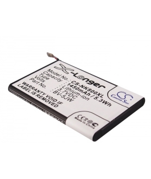 3.7V 1.45Ah Li-ion battery for Nokia 800