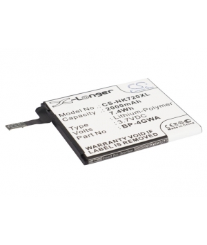 Batterie 3.7V 2Ah LiPo BP-4GWA pour Nokia Lumia 720