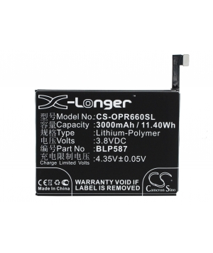 Batterie 3.8V 3Ah LiPo pour OPPO R6607