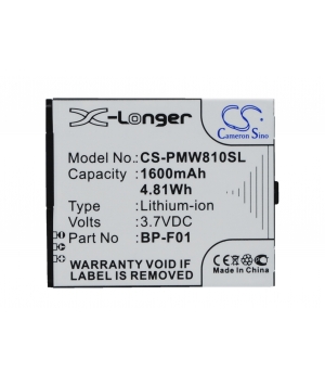 3.7V 1.3Ah Li-ion battery for PHICOMM FWS610
