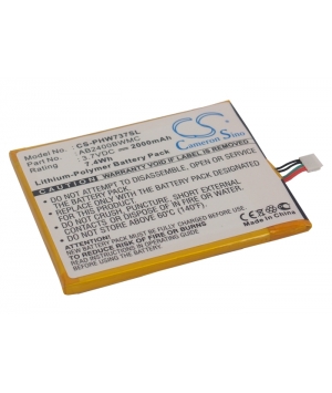 3.7V 2Ah Li-Polymer battery for Philips CTW737NAY