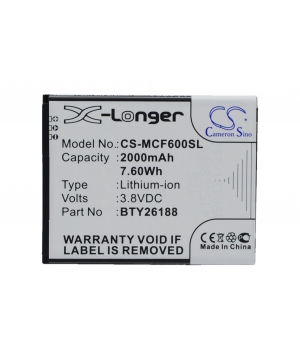 3.8V 2Ah Li-ion battery for POSH E500A