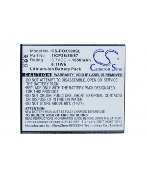 Batteria 3.7V 1.65Ah Li-ion per POSH Orion Pro