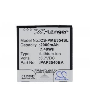 3.7V 2Ah Li-ion battery for Prestigio MultiPhone 3540 Duo 3.7V 2Ah Li-ion battery for Prestigio MultiPhone 3540 Duo