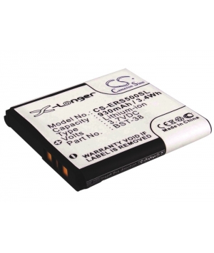Batería 3.7V 0.93Ah Li-ion para Sony Ericsson C510