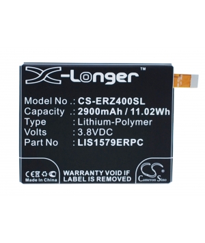 3.8V 2.9Ah Li-Polymer battery for Sony Ericsson E5506