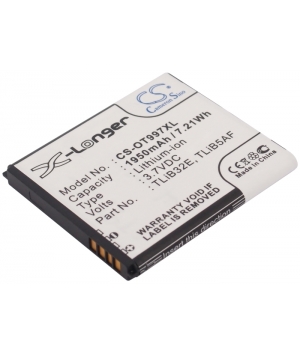 3.7V 1.95Ah Li-ion battery for TCL J160