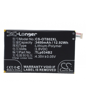 Akku 3.8V 3.4Ah LiPo TLp034B2 für TCL Y910 Akku 3.8V 3.4Ah LiPo TLp034B2 für TCL Y910