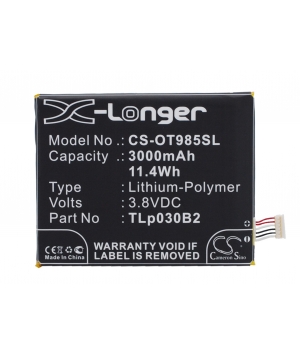3.8V 3Ah LiPo battery for Vodafone OT-985N
