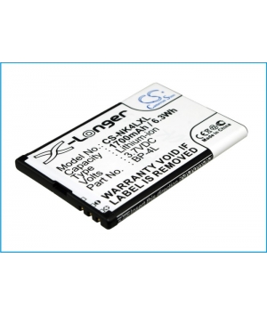 3.7V 1.7Ah Li-ion battery for ZTE U288G