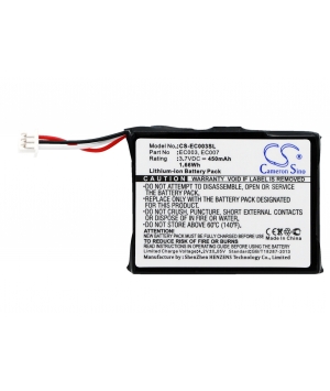 Batterie 3.7V 0.45Ah Li-ion EC007 pour Apple iPOD Mini 4GB