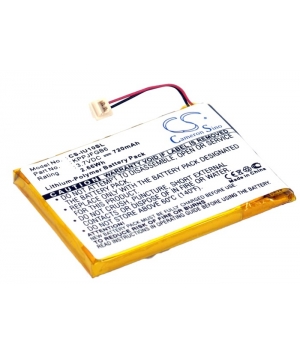 3.7V 0.72Ah Li-Polymer batterie für iRiver Clix 2GB