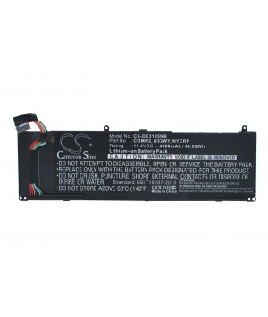 Akku 11.4V 4.3Ah Li-Ionen für DELL Inspiron 11 3000