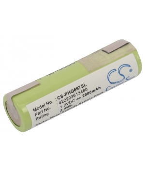 Batterie 1.2V 2Ah Ni-MH pour Philips 5810XL