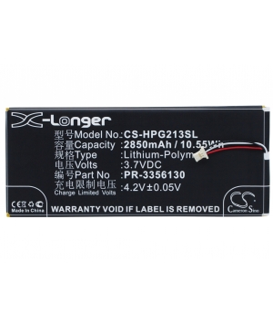3.7V 2.85Ah Li-Polymer battery for HP Slate 7 G2 1311