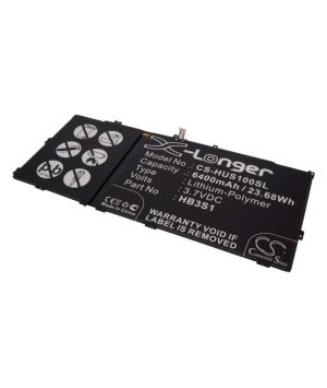 Batterie 3.7V 6.4Ah LiPo HB3S1 pour Huawei MediaaPad S10