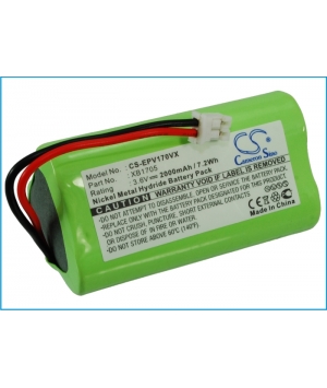 Batteria 3.6V 2Ah Ni-MH per Euro Pro Shark V1705