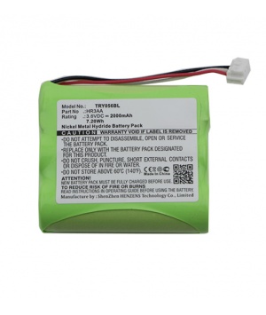 Battery 3.6V 2Ah Ni-MH for crane remote Tyro TY 55.00.56