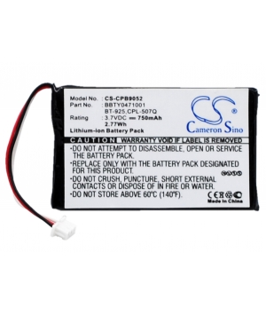 3.7V 0.75Ah Li-ion battery for Uniden TRU-C46