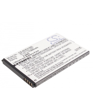 3.7V 1.3Ah Li-ion battery for Acer beTouch E210