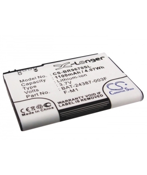3.7V 1.1Ah Li-ion battery for Blackberry 9670