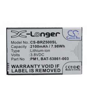 3.8V 2.1Ah Li-ion battery for Blackberry Z5 3.8V 2.1Ah Li-ion battery for Blackberry Z5