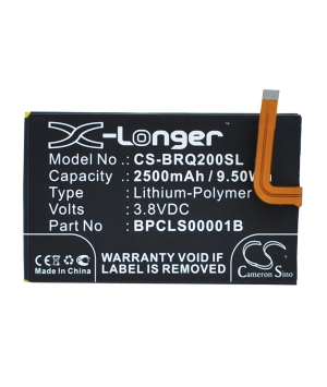 3.8V 2.5Ah LiPo battery for Blackberry Classic
