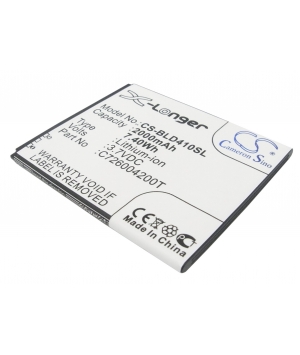 3.7V 2Ah Li-ion battery for BLU D410