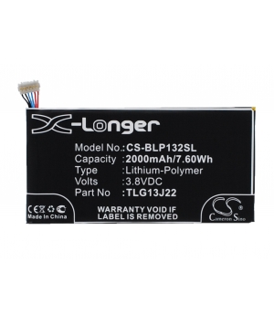 Battery 3.8V 2Ah LiPo TLG13J24 for Wiko Darkfull