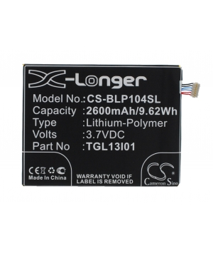3.7V 2.6Ah LiPo battery for MAXON MX X3