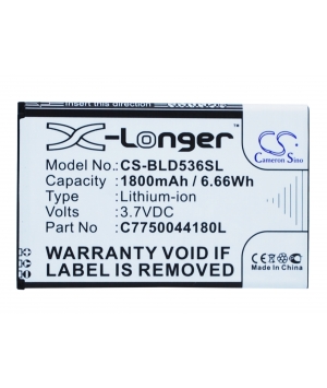 3.7V 1.8Ah Li-ion battery for BLU D030