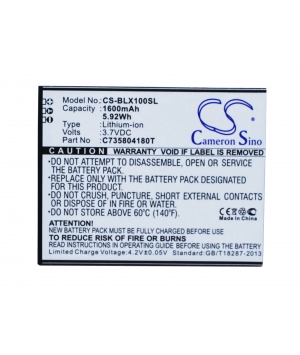 3.7V 1.6Ah Li-ion battery for BLU L100