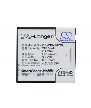 3.7V 2Ah Li-ion battery for Coolpad 8870